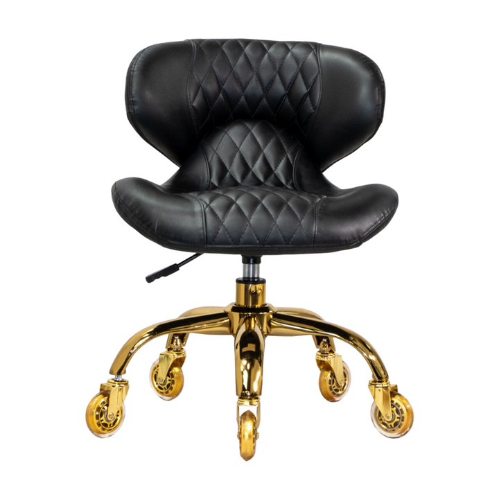 HUGO PEDICURE STOOL (GOLD CASTERS)