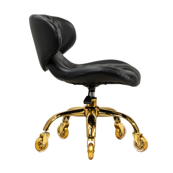 HUGO PEDICURE STOOL (GOLD CASTERS)