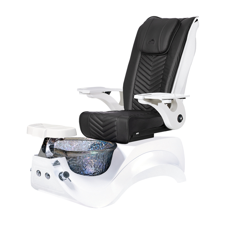 Alden Crystal White Pedicure Chair